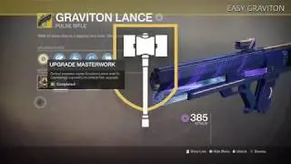 Destiny 2 - Easy Graviton Lance Masterworks Catalyst Upgrade