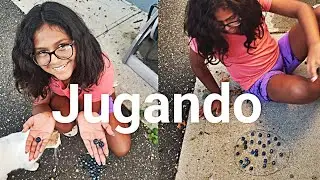 Jugando en familia/Jugando canicas