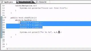Java Video Tutorial Part 81 |   Reading from Files