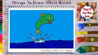 How To Draw A Fish Jumping Out Of Water ( How To Draw A Fish Jumping Out Of Water Easy )