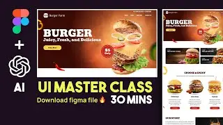 landing page design in figma using AI Masterclass by graphics guruji