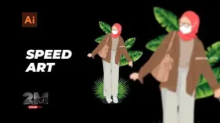 SPEED ART FLAT VECTOR PORTRAIT 🔥 | Adobe Illustrator Eps. 2