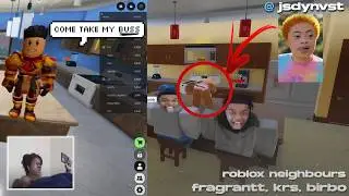 4 idiots play roblox neighbours... (w fragrantt, krs & birbo)