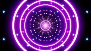 Glowing Dreamy LED with Circular Light Tunnel Visual Background Loop 4K