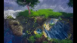 Voxel planet with Sky Master clouds and InfiniGRASS foliage G - Caves texturing and grass control