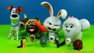 Mini Pet Figures Mel, Tiberius, Max, Snowball, Gidget, Buddy, Duke, Chloe - The Secret Life of Pets