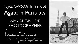 Shooting medium format film with a fashion model in Paris. - Fujica GW690ii