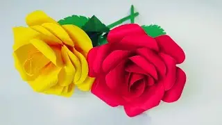 How to Make Paper Rose Flower | DIY Rose Flower | #14