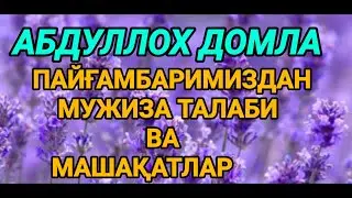 АБДУЛЛОХ ДОМЛА ПАЙҒАМБАРИМИЗДАН МУЖИЗА ТАЛАБИ ВА МАШАКАТЛАР.