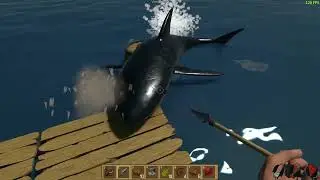 NIGHT HUNT FOR A SHARK! ALMOST DIED! RAFT (re-upload)