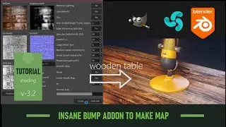 Blender Tutorial : gimp addon INSANE BUMP & make table PBR material