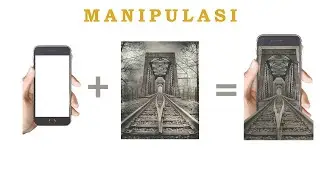 MANIPULASI GAMBAR PHOTOSHOP, REL KERETA KELUAR DARI HANDPHONE!!