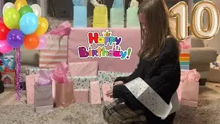 OPENING PRESENTS. Jaycee's 10th BDAY!!