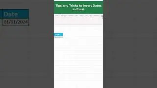 Excel Tips and Tricks To Insert Date Automatically | Auto fill Date in Ms Excel  #excel  #exceltips