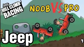 Hill Climb Racing - Noob VS Pro | Gameplay Walkthrough Part 1 - JEEP  (iOS,  Android)