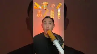 Random Orange Food Mukbang 🤪✨