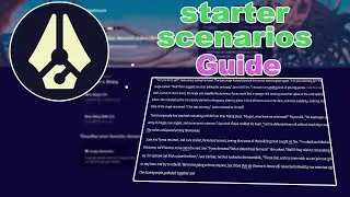 How to Use a Starter Scenario In Novel AI