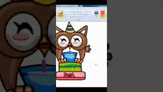 Happy Birthday wise Owl making I ms paint #drawing #art #chibitinytales