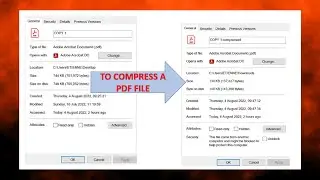 HOW TO REDUCE THE SIZE OF A PDF FILE || To compress a Pdf file for free