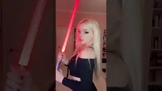 Sith girl is in love with her lightsaber😈🔴 #starwars #tiktokgirls #shorts