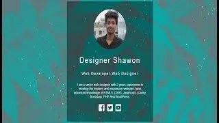 Simple Personal Profile Create Web design Tutorial
