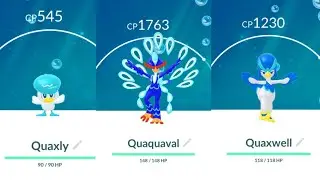 😮Gen 9 starter QUAXLY evolution line in pokemon go.