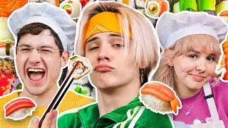 making sushi with drew and enya