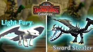 (Goodbye, SoD 😔) Customizable Light Fury & Sword Stealer Full Growth Gameplay | School of Dragons