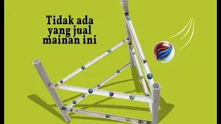 CARA BUAT mainan Balap Kelereng  dari paralon bekas PIPA PVC