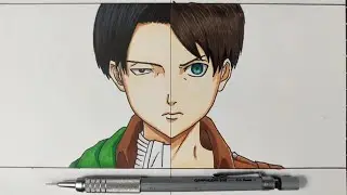 how to draw levi and Eren | cách vẽ eren và levi - Actack on titan