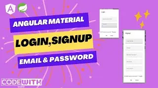 Angular and spring boot, Angular material, login and signup with email and password Hindi video 30
