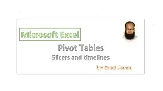 PT4  - Pivot Table slicers and timeline