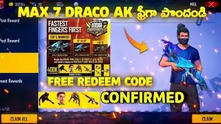 Free max level7 Draco skin / claim free fire rewards / redeem codes claim