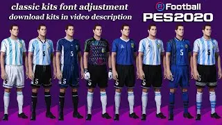 Argentina classic kits PES 2021 and PES2020 [font adjustment guide] (PS4) pes 20