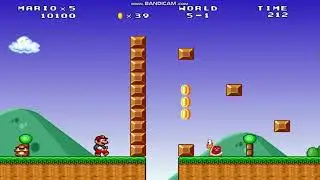 Mario forever world 5 level 1 with full secrets and fastest walkthrough........