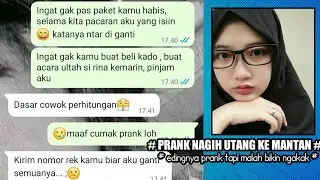 Prank nagih utang ke mantan endingnya bikin ngakak | prank taks chat wa lucu romantis bikin baper