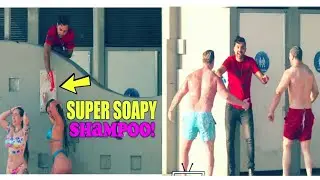 #pranks #shampooprank #hot #beach Shampoo prank with hot girls on a beach