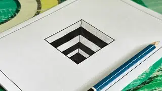 Tutorial cara menggambar lubang 3d. #tutorial #caramenggambar #gambar3d #drawing