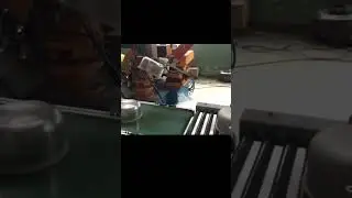 Industrial Robot Loading and Unloading on Cookware Grinding Line  