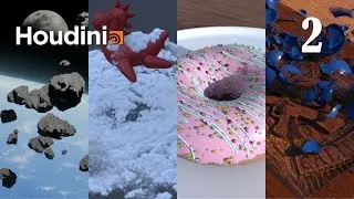 My Houdini Journey, Part 2 - Vellum Snow, Rigid Body Shattering, Infinite Donuts