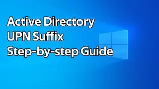 How to add a UPN suffix to Active Directory