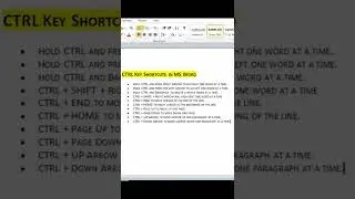 MS word shortcuts 1