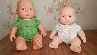 Одежда для кукол крючком. Боди для пупса.