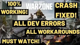 Call Of Duty Warzone All DEV Error 6065, 6066 ,5757, 6071 FIXED|Keeps Crashing|Crash Fix