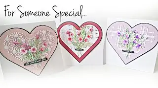 Heart With Flowers Cards | For Someone Special | Valentine's Card | Tutorial