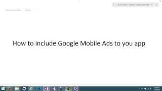How to include Google Mobile Ads to your window phone 8 (Silverlight) app