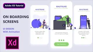 App Onboarding Screen (UI Design) Using Adobe XD || Adobe XD Tutorial