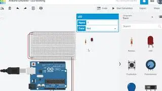 TinkerCAD Ciruits Arduino Emulator Introduction to  LED blinking project