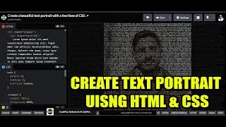 CSS Text Portrait Tutorial: Create Stunning Profile Pictures with HTML & CSS