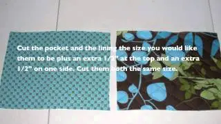 How to Sew a Lined Patch Pocket - How to make a pocket